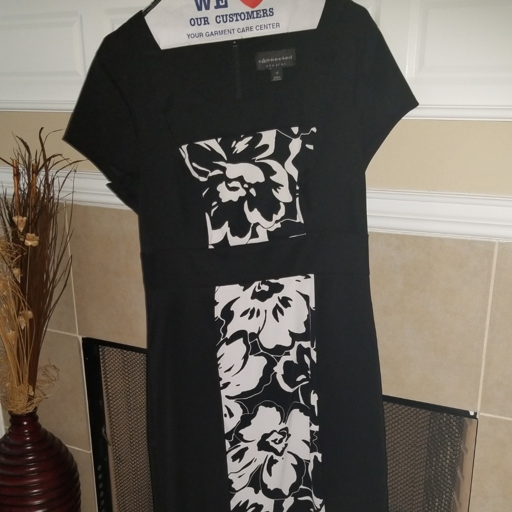 B&W Colorblock Dress
